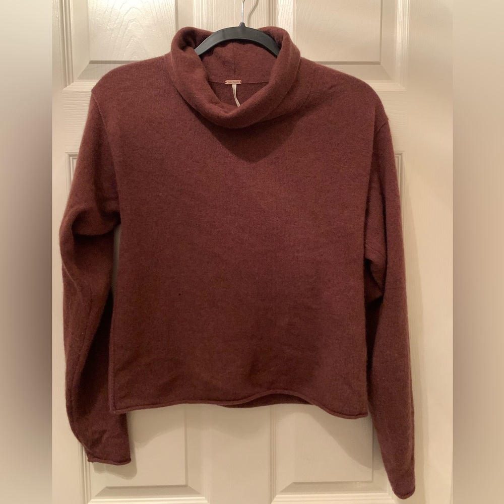 Free People Sweater, rusty red/brown, lightly worn